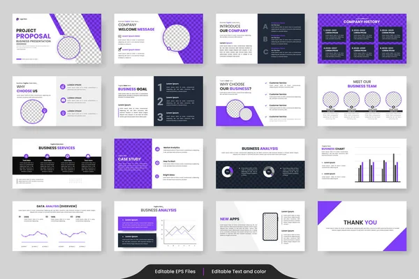 stock vector Presentation templates set for business and Business Proposal. Use for presentation background, brochure design, website slider, landing page, annual report