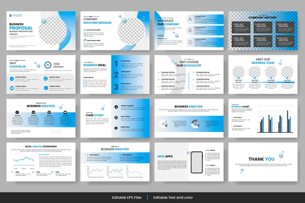 Presentación Empresarial Vectorial Cartera Negocios Diseño Perfil Informe Proyecto Perfil — Archivo Imágenes Vectoriales