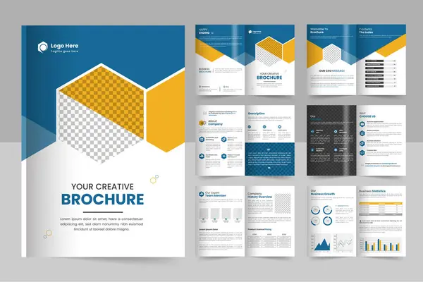 Company Profile Brochure Design Minimal Multipage Business Brochure Template Design Stock Illustration