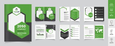 Şirket iş tanıtım broşürü, yıllık rapor, 12 sayfalık düz iş broşürü.