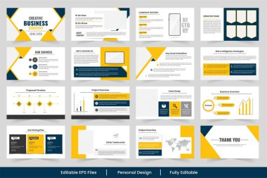 Modern iş sunum şablonları kurumsal ortamlarda etkili iletişim için strateji tasarımı ve düzenini gösterir