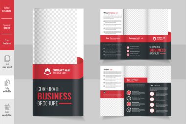 Business Trifold Broşür ve Broşür Şablonu, Profesyonel iş broşürü Tasarımı