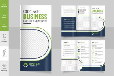 Business Trifold Broşür ve Broşür Şablonu, Profesyonel iş broşürü Tasarımı