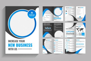Profesyonel Şirket Profili Broşürü Tasarımı, iş broşürü tasarım broşürü tasarım broşürü tasarım tasarımı, Modern & Creative 12 sayfalık çift katlı İş Broşürü Şablonu