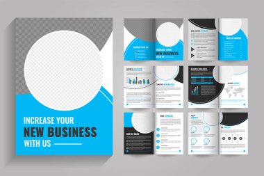İş broşürü tasarımı, Profesyonel Şirket Profili Broşürü Tasarımı, Modern & Yaratıcı 12 sayfa çift katlı İş Broşürü Şablonu