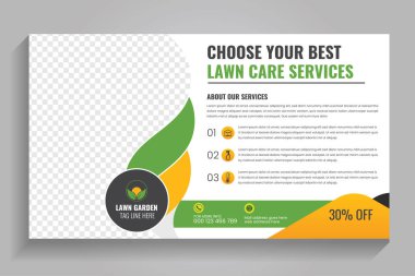 Tarım ve tarım hizmetleri web pankartı veya sosyal medya bahçe sonrası bahçe tasarımı, video küçük resim tasarımı