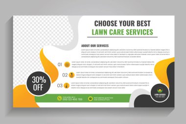 Tarım ve tarım hizmetleri web pankartı veya sosyal medya bahçe sonrası bahçe, bahçe hizmetleri web pankartı