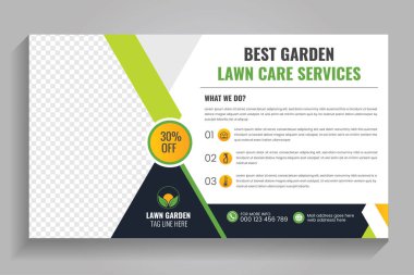 Tarım ve tarım hizmetleri web pankartı veya sosyal medya bahçe sonrası bahçe, bahçe hizmetleri web pankartı
