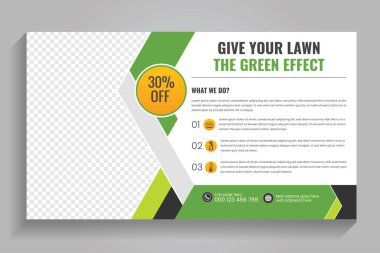 Tarım ve tarım hizmetleri web pankartı veya sosyal medya bahçe sonrası bahçe, bahçe hizmetleri web pankartı