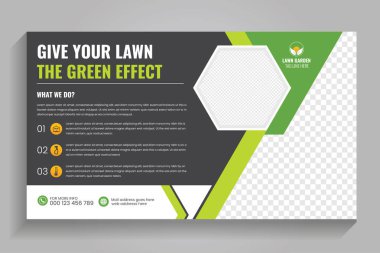 Tarım ve tarım hizmetleri web pankartı veya sosyal medya bahçe sonrası bahçe, bahçe hizmetleri web pankartı