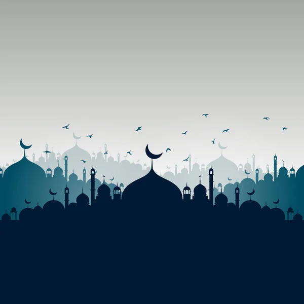 Ramadhan Kareem Islamischer Hintergrund Moschee Vektor Design — Stockvektor