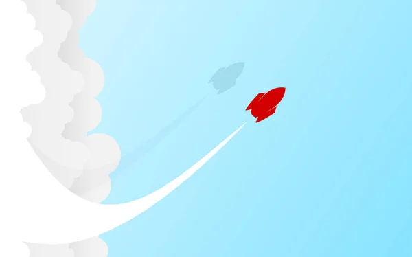 ロケットランチャースカイベクトル画像の背景 — ストックベクタ