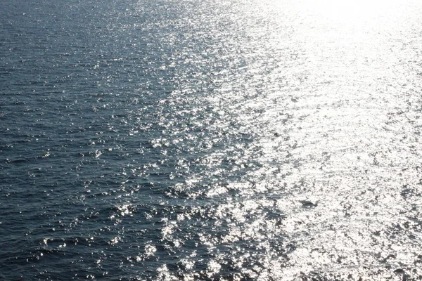Water Ripple on the Ocean Sunlight Reflection