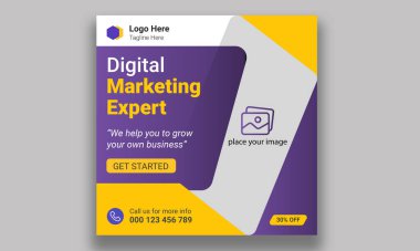 İş için düzenlenebilir sosyal medya pankartı şablonu. Sosyal medya için tanıtım web afişi. Eşsiz modern tanıtım web afişi kurumsal iş pazarlamasını kullanmak kolay. profesyonel tasarım