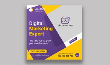 İş için düzenlenebilir sosyal medya pankartı şablonu. Sosyal medya için tanıtım web afişi. Eşsiz modern tanıtım web afişi kurumsal iş pazarlamasını kullanmak kolay. profesyonel tasarım