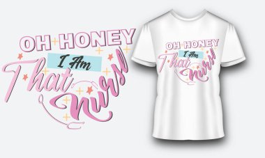 Hemşire harfleri tipografik alıntılar tasarımı, Hemşire tırnak içinde Clipart vektör tasarımı