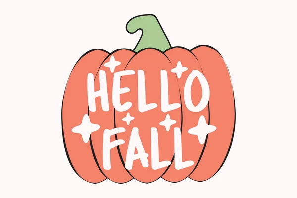 Hello Fall Shirt Design — Stockový vektor