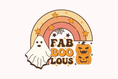 Fab Boo Lous Cadılar Bayramı Hayalet Tişört Şablonu, T-Shirt, Grafik Tasarım, Kupalar, Poşetler, Arka plan, Çıkartmalar