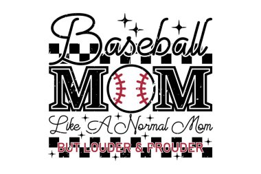 Beyzbol Anne Oyun Günü EPS Tişört Tasarımı