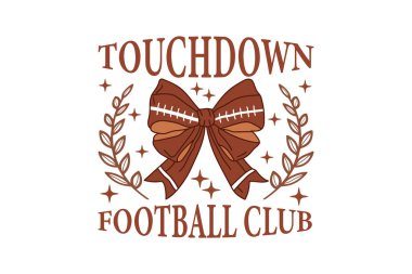 Touchdown Sezon Coquette Bow Game Day EPS Tişört Tasarımı