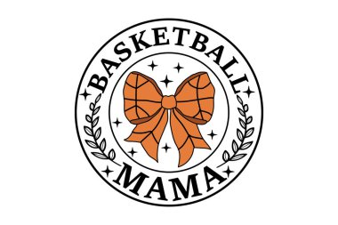 Basketbol Mama Coquette Bow Game Day EPS Tişört Tasarımı