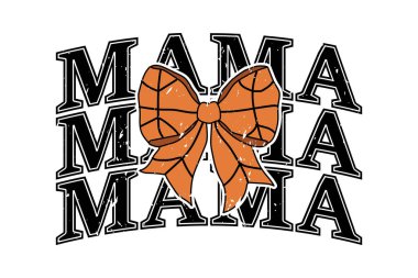 Mama Coquette Bow Game Day EPS Tişört Tasarımı