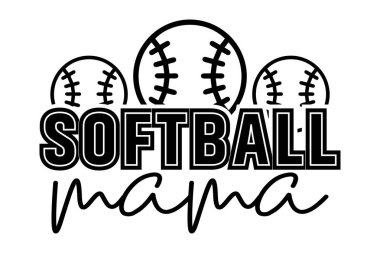 Softball Mama Game Day EPS tişört tasarımı