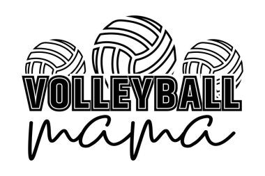Voleybol Mama Game Day EPS tişört tasarımı