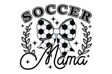 Sccer Mama Coquette Bow Game Day EPS Tişört Tasarımı