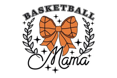Basketbol Mama Coquette Bow Game Day EPS Tişört Tasarımı