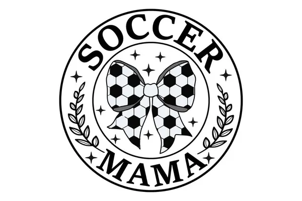 stock vector Soccer Mama Coquette Bow Game Day EPS T-shirt Design