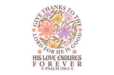 Christian Boho Soyut Çiçekler EPS Tişört Tasarımı