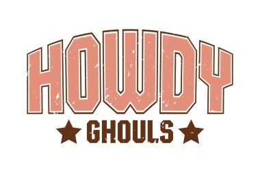 Batı Kovboyu Cadılar Bayramı Tişört Tasarımı