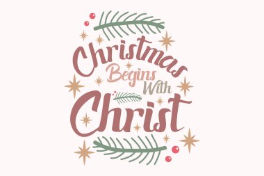 Retro Noel Hıristiyan tişörtü tasarımı