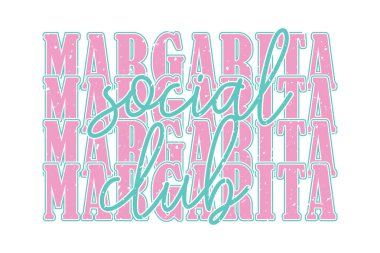 Retro Summer Margarita Okul Takımı EPS Tişört Tasarımı