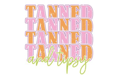 Retro Summer Tipsy Tipsy EPS Tişört Tasarımı