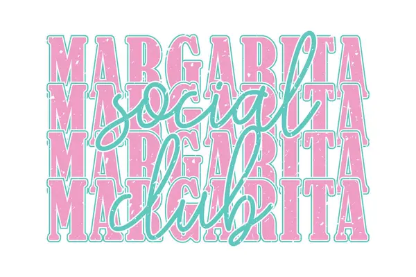 Retro Summer Margarita Okul Takımı EPS Tişört Tasarımı