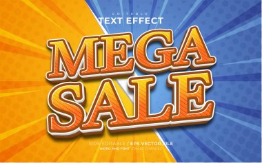 Komik Biçimli Mega Satış Düzenlenebilir Metin Efekti