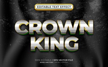Crown King 3d Krallık Temalı Düzenlenebilir Metin Efekti