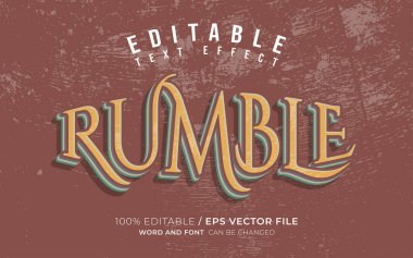 Rumble Vintage Düzenlenebilir Metin Efekti
