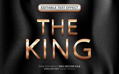 Kral Altın 3d Düzenlenebilir Metin Efekti Biçimi
