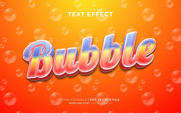 Bubble Editable Text Effect — Stock Vector