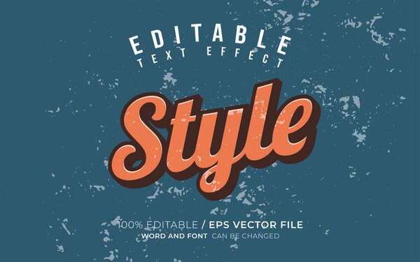 Editable Vintage Style Text Effect