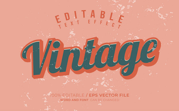 Vintage Editable Text Effect