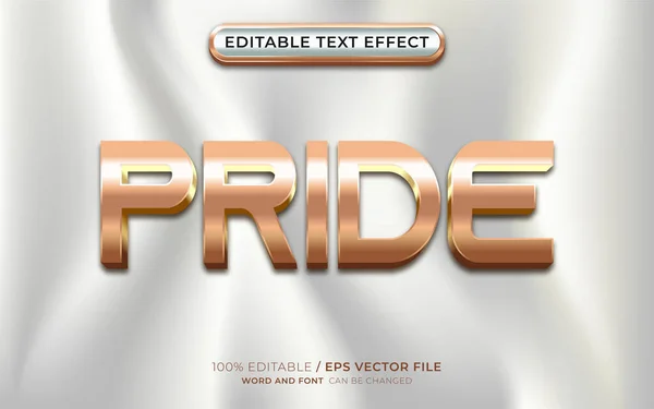 Luxury Pride Gold Edytowalny Styl Efekt Tekstu — Wektor stockowy