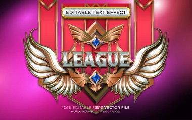 Düzenlenebilir Birlik Metin Efekti Kanatlı Amblem
