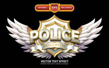 Polis 3d Logosu veya Düzenlenebilir Metin Efekti