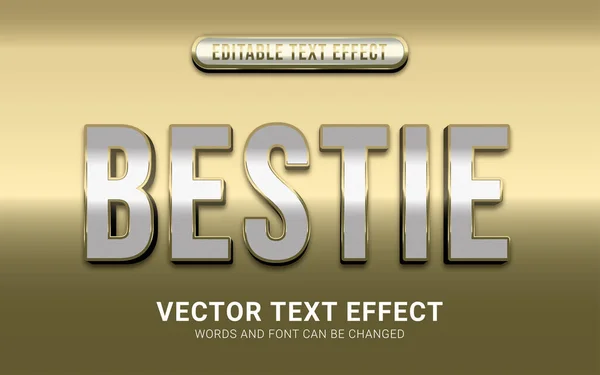 Edytowalny Elegancki Musujący Efekt Tekstowy Tekstem Bestie — Wektor stockowy
