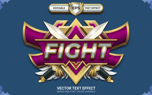 Mejor Insignia Lucha Con Efecto Texto Editable — Vector de stock
