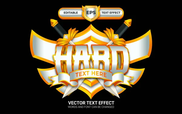 Hard Badge Mit Editierbarem Texteffekt — Stockvektor
